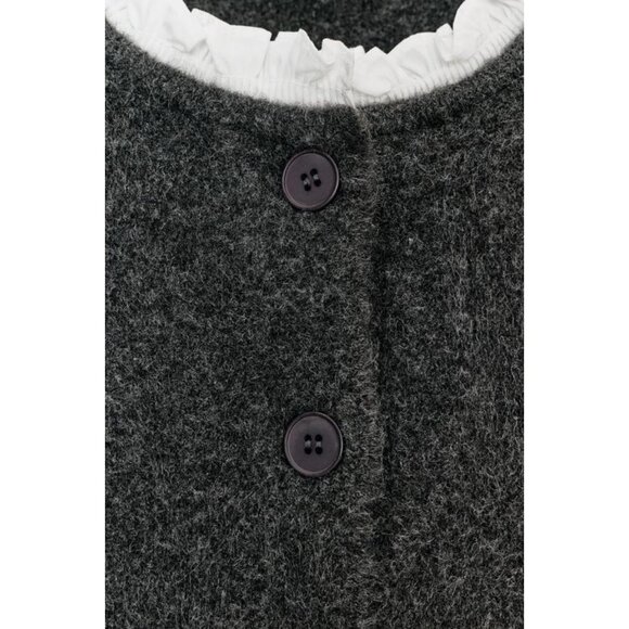 ZARA CONTRAST POPLIN CARDIGAN - Picture 9 of 9